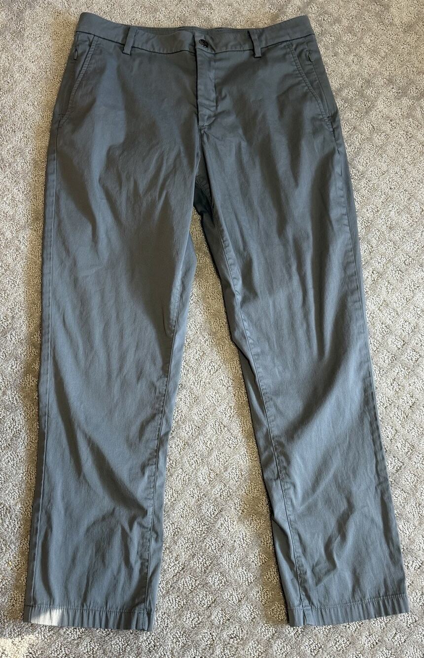 Bird Dogs Pants Mens 32x28 Gray Slim Fit Chino Boomstick Performance Stretch